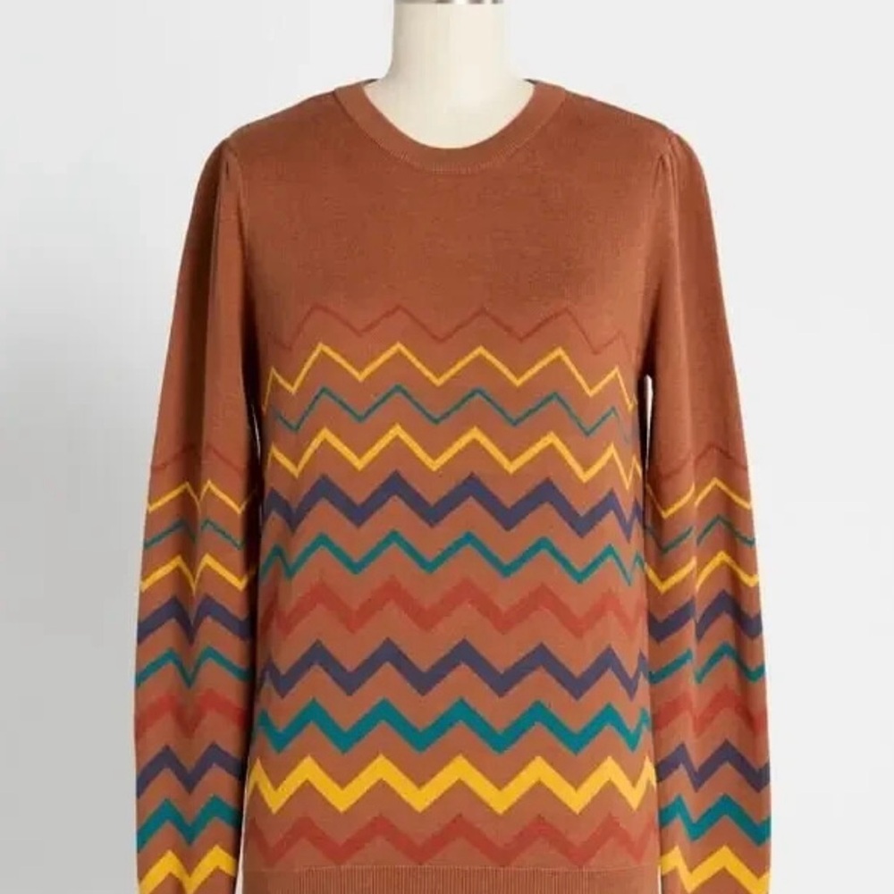 ModCloth Chevron Knit Sweater